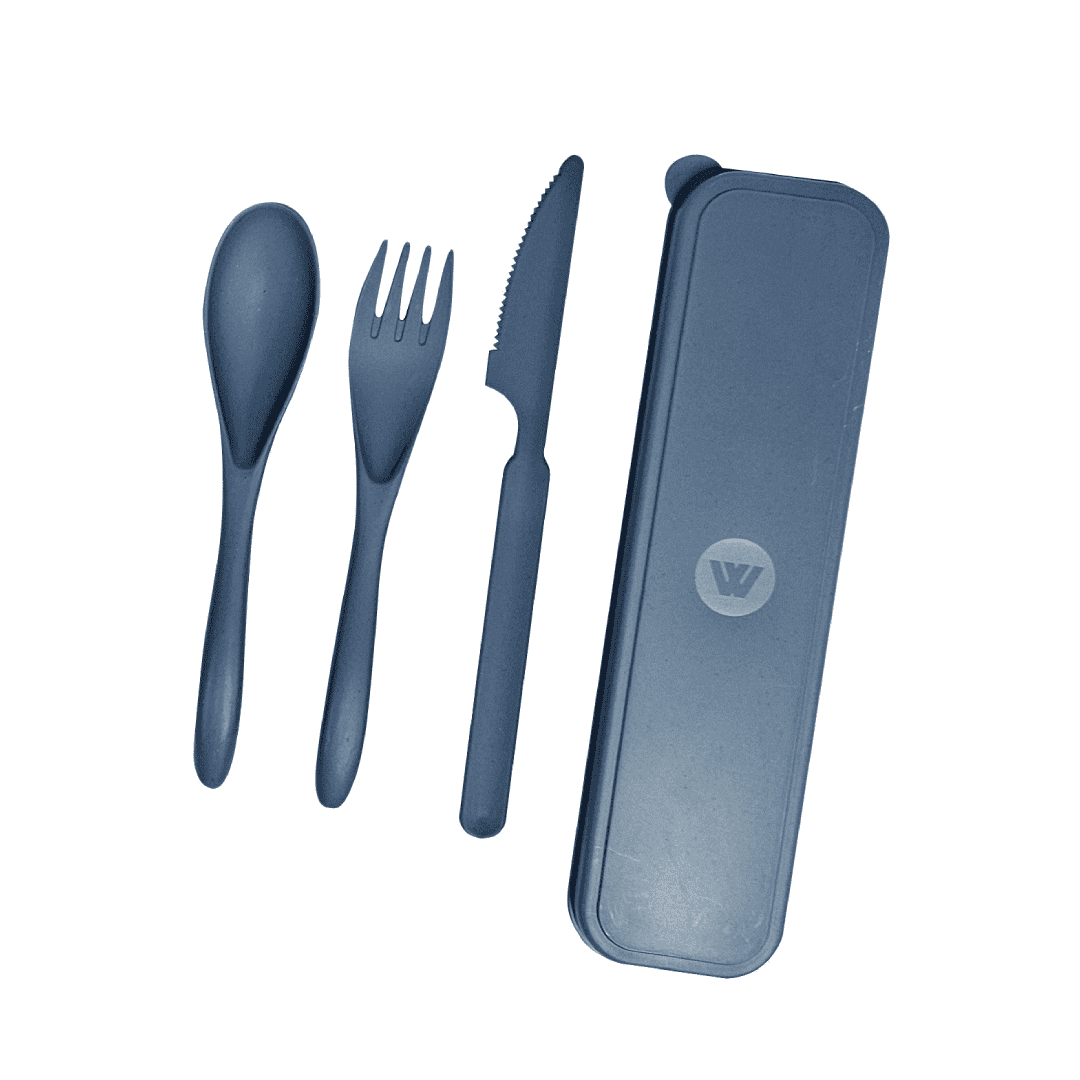 Wheat Straw Cutlery Set in Carry Case