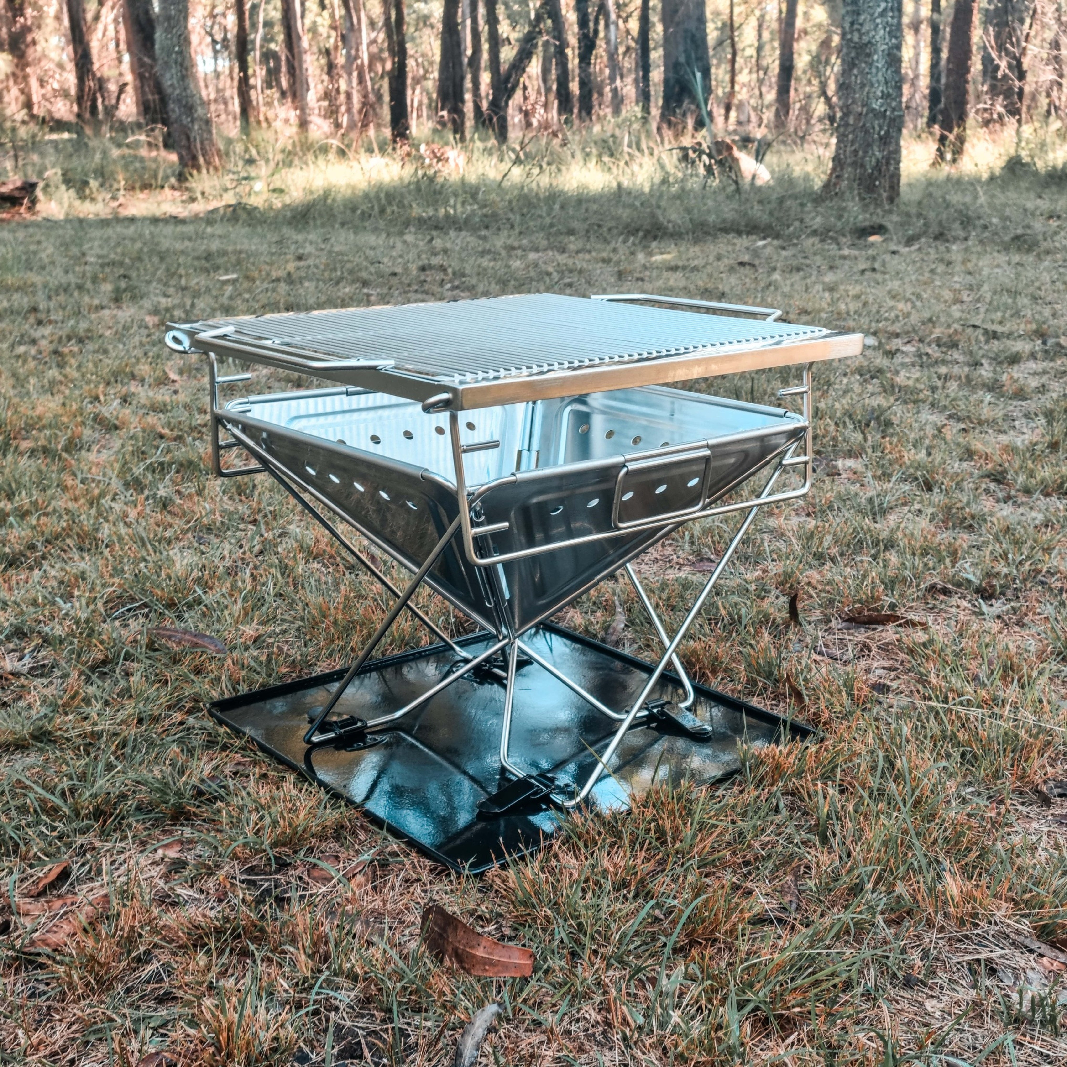 Folding Fire Pit and Grill