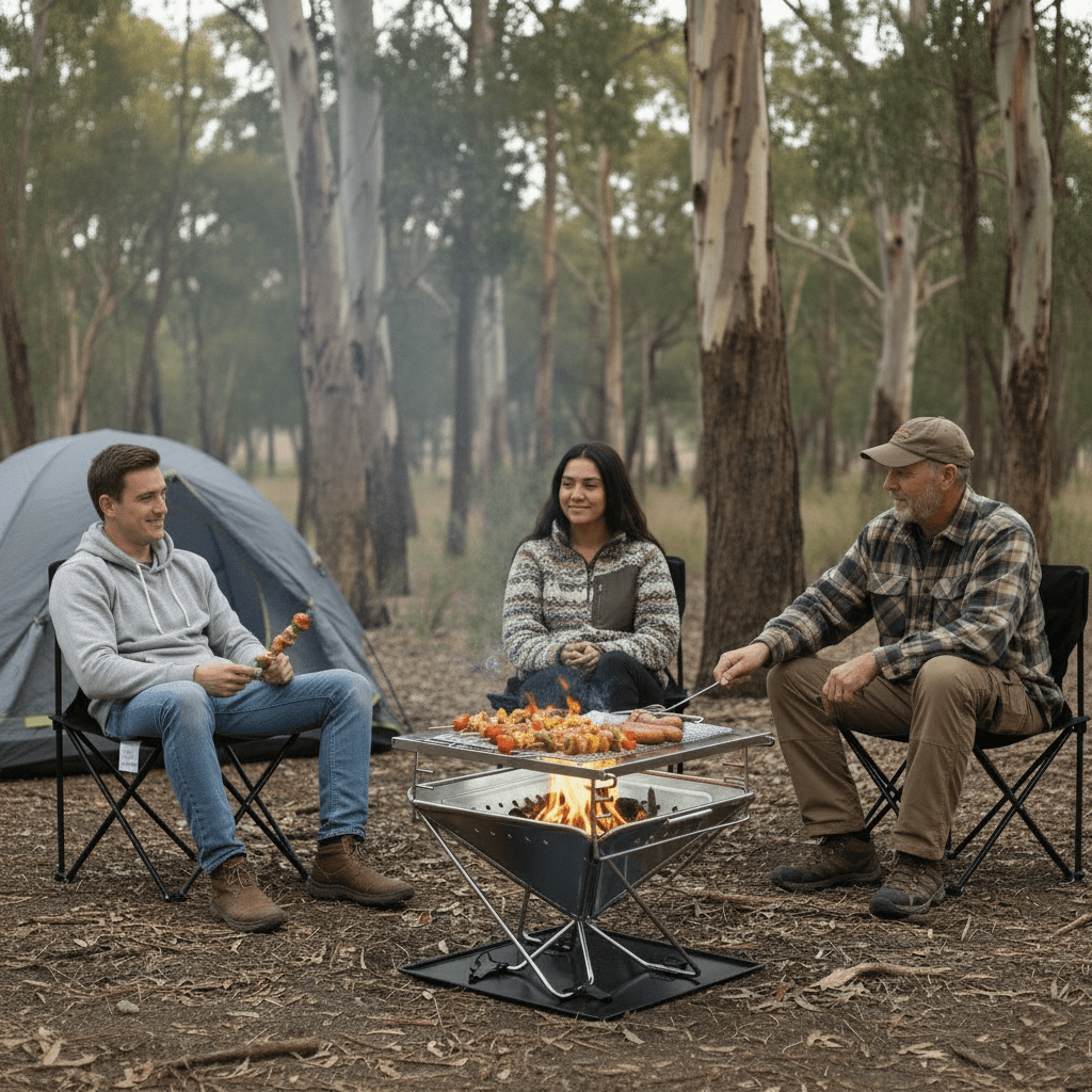 Folding Fire Pit and Grill