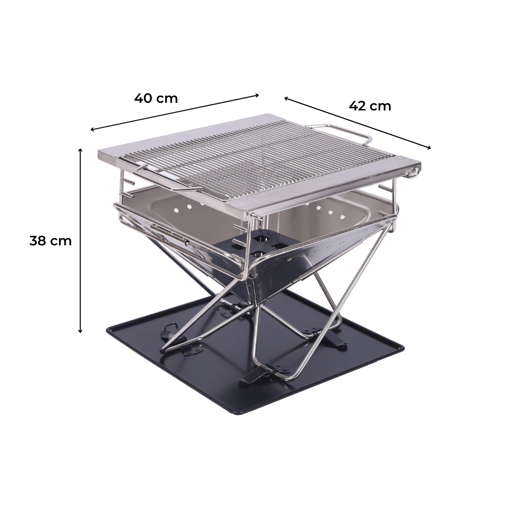 Folding Fire Pit and Grill